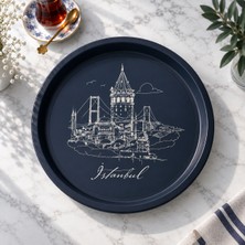 Sarkap Home 34 cm Istanbul Lacivert Tepsi