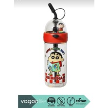 Senacacollection 620 ml Basketbol Oyunlu Kapak Pipetli El Askılı Tritan Su Matarası Suluk