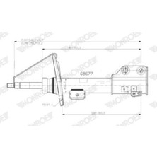 Monroe G8677 Amortisör Ön Sol Peugeot 2008 Ds3 Opel Mokka 9836654780