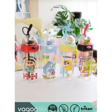 Senacacollection 620 ml Basketbol Oyunlu Kapak Pipetli El Askılı Tritan Su Matarası Suluk