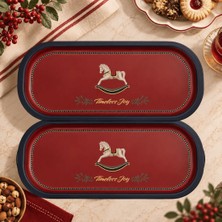 Sarkap Home 16X35 cm 2'li Oval Sunumluk Tepsi Seti Timeless Joy