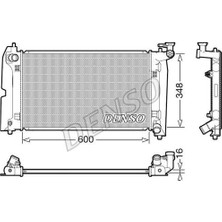 Denso DRM50110 Radıator. Engıne Coolıng Toyota Avensis 03 09 16400-0D200