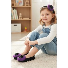 Ceyda Babet Ceyda Shoes Süslü Kadife Ev,hac, Umre Babeti, Hediye, Günlük Babet,tüylü Babet, Panduf, Patik, Gösteri Pisi Pisi Ponpon