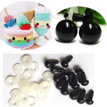 TıkTık AL Amigurumi Vidalı Göz 8 mm Siyah Güvenlik Sertifikalı 20 Adet-10 Çift Malzeme Özellikleri