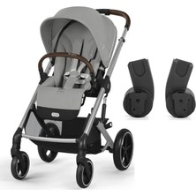 Cybex Balios S Lux Silver | Stone Grey + Ana Kucağı Adaptörü