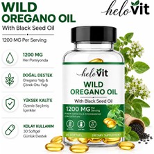 Helovit Wild Oregano Oil 1200 Mg Softjel & Çörek Otu Yağı Içeren Doğal Bağışıklık Desteği