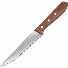 Dinç Kitchen Ahşap Saplı Steak Bıçağı 11 cm Tırtıklı 11 cm