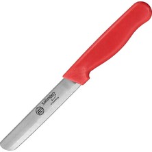 Dinç Kitchen Tırtıklı Sebze Doğrama Bıçağı 11 cm Kırmızı Sebze Doğrama Bıçağı