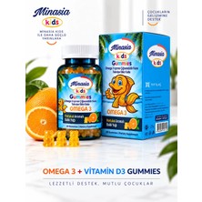 Minasia Kids Omega 3 Çiğnenebilir Gummies 60 Adet Portakal Aromalı Balık Yağı Türkiye Menşeli