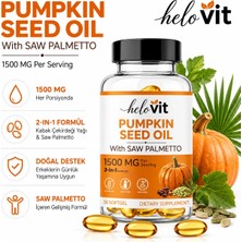 Helovit Pumpkin Seed Oil Softjel 1500 Mg & Saw Palmetto Içeren 2-In-1  Erkek Sağlığı ve Doğal Destek