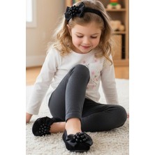 Ceyda Shoes Süslü Taçlı Hediye, Günlük Babet,tüylü Babet, Panduf, Patik, Gösteri Pisi Pisi Ponpon