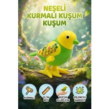Farbu Oyuncak Kurmalıgiller Zıplayan Hareketli Kurmalı 8 cm Kanataları ve Kafası Sarı Oyuncak Kuş