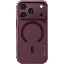 Blueo iPhone 18 Pro Uyumlu Burgonya Kılıf | Magsafe Özellikli & Standlı Isı Dağıtıcı Mat ve Leke Tutmaz