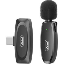 Xo MKF08A Type-C Kablosuz Yaka Mikrofonu - Anc Gürültü Önleyici Mini Mikrofon