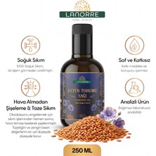 Lanorre Keten Tohumu Yağı  %100 Soğuk Sıkım Analizli 250ML %100 Saf ve Doğal Flax Seed Oil