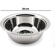 Shopwave 28CM Kulpsuz Paslanmaz Metal Sepet Süzgeç (5047)