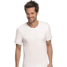 fiyakamstore Nbb Erkek Beyaz V Yaka Kısa Kol Atlet 704