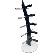 Stand Market 5\'li Yelken Model Koyu Lacivert Gözlük Standı – Akrilik 5 Bölmeli Organizer
