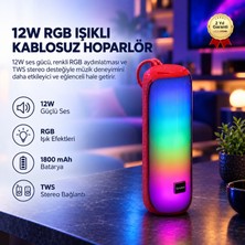 Hızlı Store 12W Rgb Işıklı Kablosuz Hoparlör 1800 Mah Tws Stereo