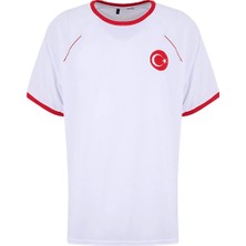 North Of Navy Türkiye - Sezon Beyaz Tshirt Bisiklet Yaka Regular Fit Nakışlı Erkek T-Shirt