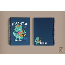 Anla Kazan Yayınları Roar Star Dinazor A5 Çizgisiz Spiralli Defter Bigelio