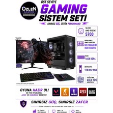 Özlen X92 RYZEN 7 5700 RX 9060 XT 8GB 16GB RAM 1TB M.2 SSD 24'' Full HD 200Hz Oyuncu Bilgisayarı