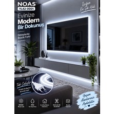 2 Metre Tak Çalıştır 6500K Beyaz Neon LED 220V IP65 MONTAJ APARATI DAHİL  Esnek Hortum LED 8X16 mm Iç Dış Mekan Dekoratif Aydınlatma Noas YL42-0001 2 Metre