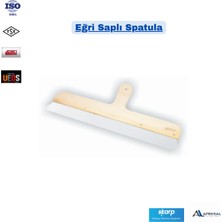 Skarp Eğri Saplı Spatula Paslanmaz Çelik Macun Sıva Derz Düzeltme Temizlik Ispatulası