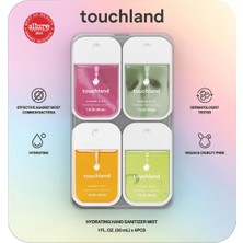 Touchland Nemlendirici ve Kokulu El Temizleme Spreyi Seti 4X30ML