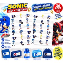 Turuncu Kırtasiye 48 Adet Sonic Temalı Defter Ve Kitap Etiketi Seti (9 Farklı Karakter - 3.5 x 6.5 cm - 2 A4 Sayfa) SNC10