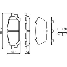Subaru Impreza 1.5 2006-2008 Bosch Arka Balata