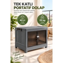 Evonita Tek Katlı Portatif Organizer Dolap 40 Lt 25 kg Taşıma Kapasiteli Çok Amaçlı Katlanır Saklama Dolabı