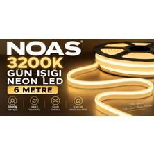 Noas Tak Çalıştır 6 Metre Ultra Esnek ve Parlak  6 Metre 3200K GÜN IŞIĞI MONTAJ APARATI DAHİL Neon LED 220V Tak Çalıştır IP65 Esnek Hortum LED 8X16 mm Iç Dış Mekan Dekoratif Aydınlatma