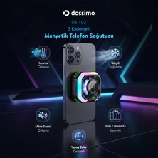Dossimo Magsafe Manyetik Sessiz Telefon ve Tablet Soğutucu Rgb Işıklı Yapay Zeka Destekli DS-T02