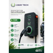 Umay Tech Ac Araç Şarj Istasyonu 11KW Trifaze Bireysel