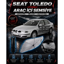 STS Oto Aksesuar Seat Toledo Araç Ön Cam Güneşliği Katlanabilir Şemsiye Oto Güneşlik Uv Korumalı Gölgelik Araba Oto Şemsiyesi
