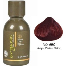 Organic Colour Systems 60 ml 6BC Koyu Parlak Bakır Saç Boyası Amonyaklı Organik İçerik ile Canlı Renkler