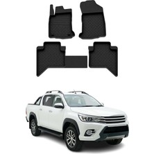 Omac Toyota Hilux 8 2015-2026 Uyumlu 4d Havuzlu Paspas Kauçuk Siyah 4 Parça