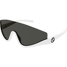 Gucci GG1650S 007 99-1 Unisex Füme Mat Camlı Beyaz Asetat Geometrik Güneş Gözlüğü