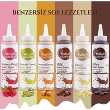 Melwiss Chocolate Melwiss 6'lı Bitter-Sütlü Çikolata-Beyaz Çikolata- Frambuaz Sos-Karamel-Antep Fıstıklı Sos Paketi