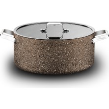 Brioni Stone - Age Terra 28 cm Derin Tencere