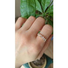 Glare Jewellery Shesra Beyaz Taşlı Kararmaz Çelik Yüzük