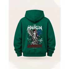 Macklin Unısex Kadın Erkek Unbroken Sırt Baskılı Oversize Hoodie