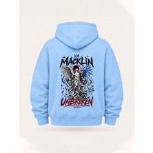 Macklin Unısex Kadın Erkek Unbroken Sırt Baskılı Oversize Hoodie