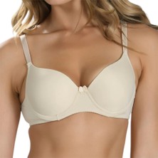fiyakamstore Ten Desteksiz  Balenli Mikro Kaplı  Basic B Cup Sütyen Ince Askı
