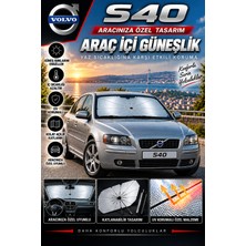 STS Oto Aksesuar Volvo S40 Araç Ön Cam Güneşliği Katlanabilir Şemsiye Oto Güneşlik Uv Korumalı Gölgelik Araba Oto Şemsiyesi
