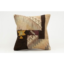 Kilim Wholesale El Yapımı Kilimden Yapılmış Vintage Kırlent Kılıfı, Yün, 40X40 cm