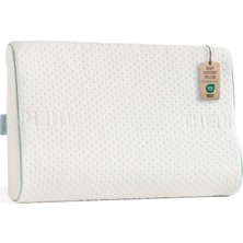 Viscotex Yastığı Bebek, Boyun Destekli Visco Ortopedik Bebek Yastığı 50x30x6/4 cm, Beyaz