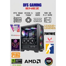 DFS Bilgisayar Dfs Gaming Enez Ryzen 5 7500F-B650M-RTX 5060-16GB RAM-512GB M.2 Ssd-Oyuncu Bilgisayarı