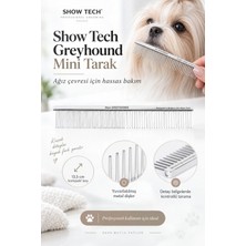 ShowTech Greyhound Kedi Köpek Ağız Çevresi Için Mini Tarak 13,5 cm